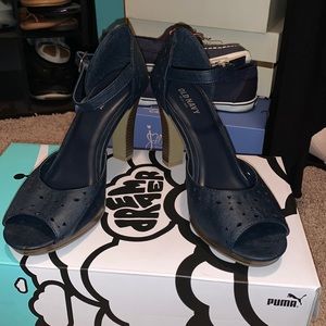 Navy blue sandals